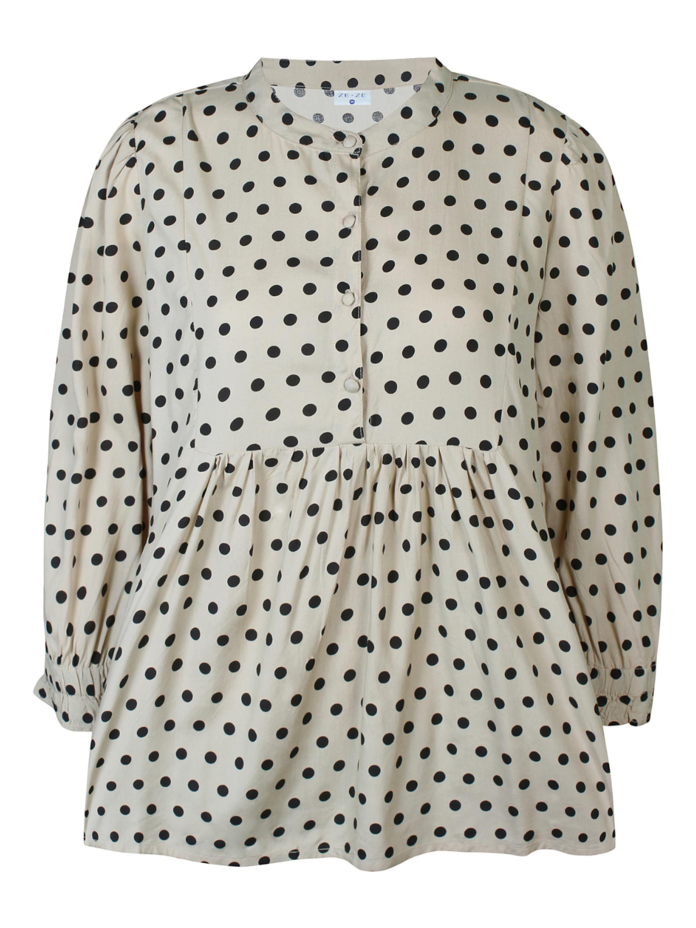 ze-ze Blouse 'Dottie 638' in Beige: voorkant
