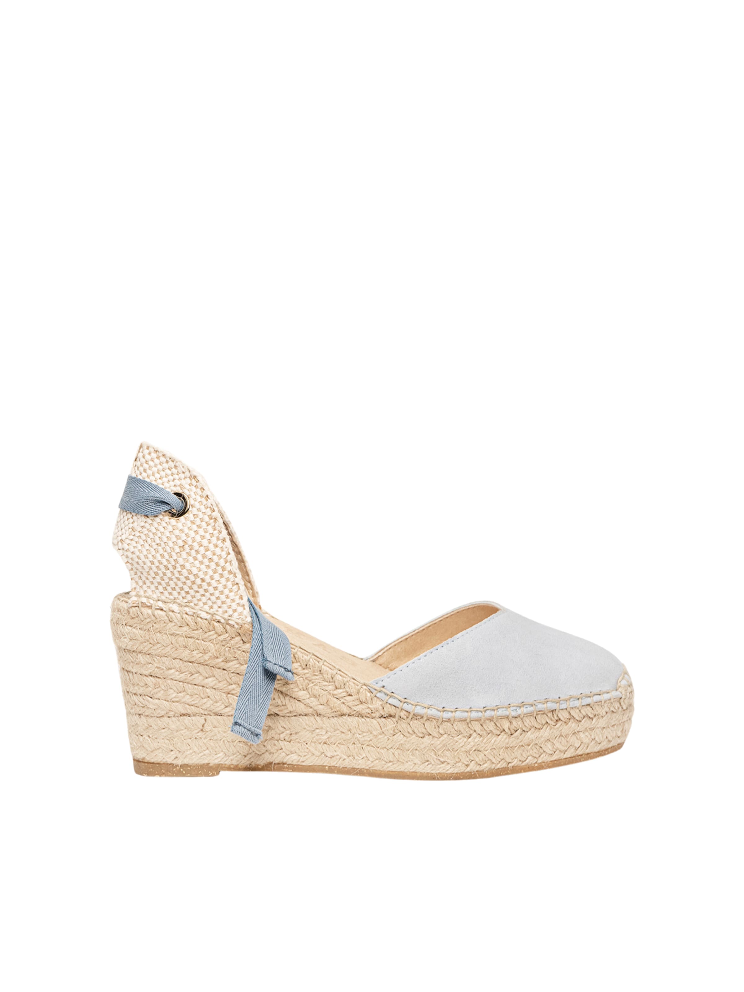 Alhamas - Sandália 'Alpargata Cuña 8 cm' em azul: frente