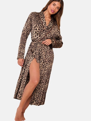 Lipsy Μπουρνούζι μακρύ σε καφέ: μπροστά