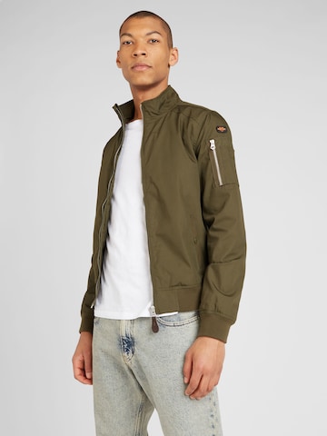 Veste mi-saison Schott NYC en vert : devant