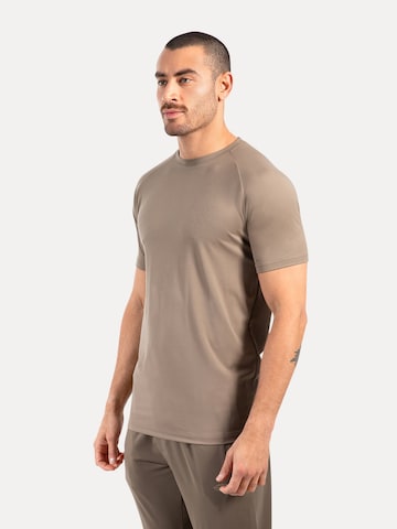 Smilodox T-Shirt Delian Casual Fit in Beige