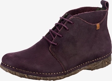 EL NATURALISTA Lace-Up Ankle Boots 'Angkor' in Purple: front
