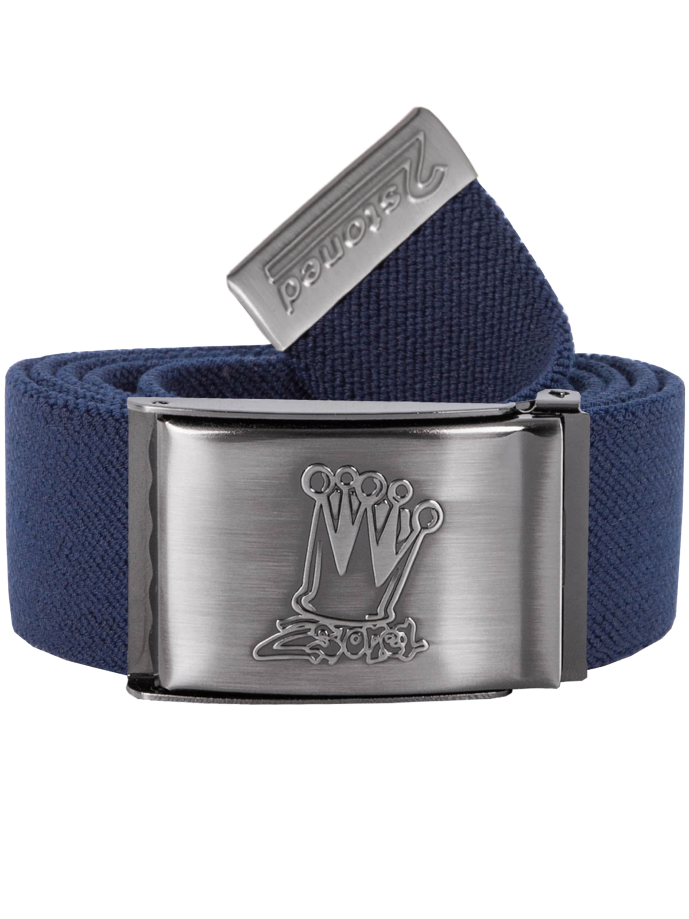 2Stoned Belt 'Stretch Crown Matt' in Blue: front