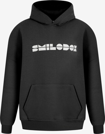 Smilodox Sweatshirt 'Lucio' in Zwart: voorkant