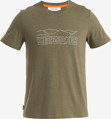 T-Shirt fonctionnel 'Central Classic Story' ICEBREAKER en vert : devant