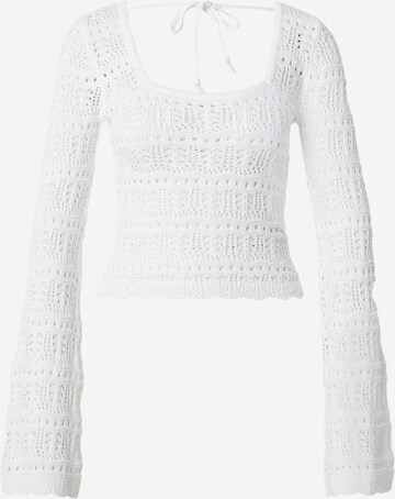 HOLLISTER Sweater in White: front