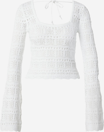 Pullover di HOLLISTER in bianco: frontale