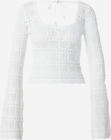 Pull-over HOLLISTER en blanc : devant