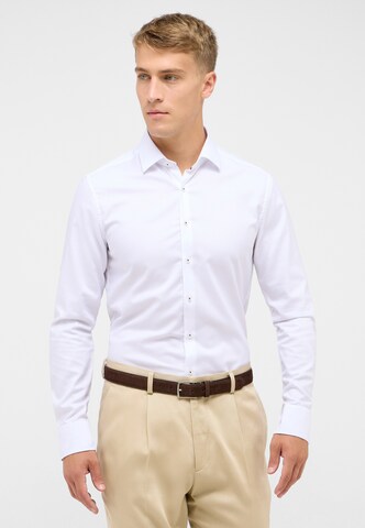 ETERNA Slim fit Button Up Shirt in White: front