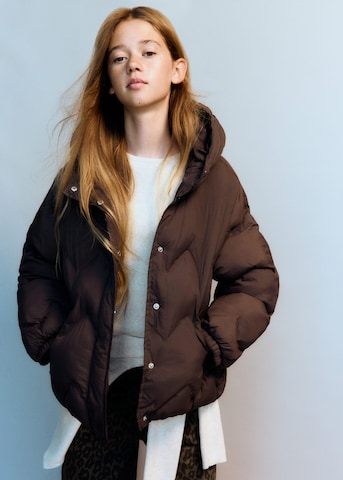 MANGO KIDS Winter jacket 'OSLO' in Brown: front