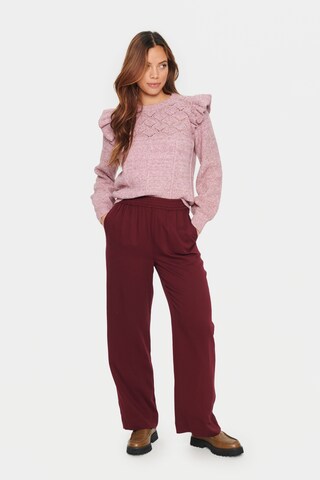 SAINT TROPEZ Loose fit Pants in Red