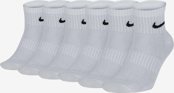 NIKE Athletic Socks in White: front