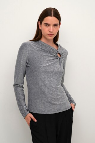 KAREN BY SIMONSEN Bluse 'Karla' in Silber: Vorderseite