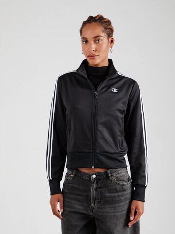 Champion Authentic Athletic Apparel Sweatjacke in Schwarz: Vorderseite