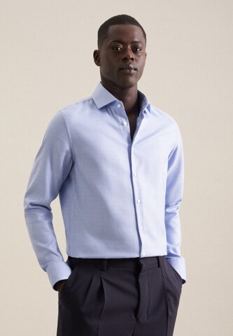 SEIDENSTICKER Slim Fit Hemd 'SMART CLASSICS' in Blau: Vorderseite