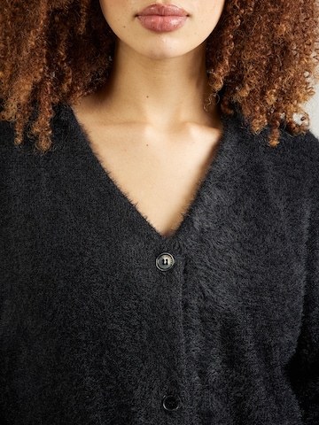 Karo Kauer Strickjacke in Schwarz