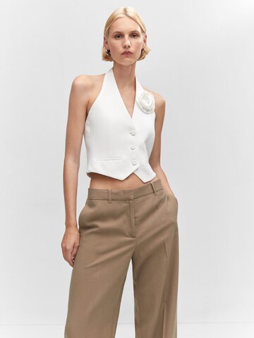 MANGO Wide Leg Hose 'Carlos' in Braun