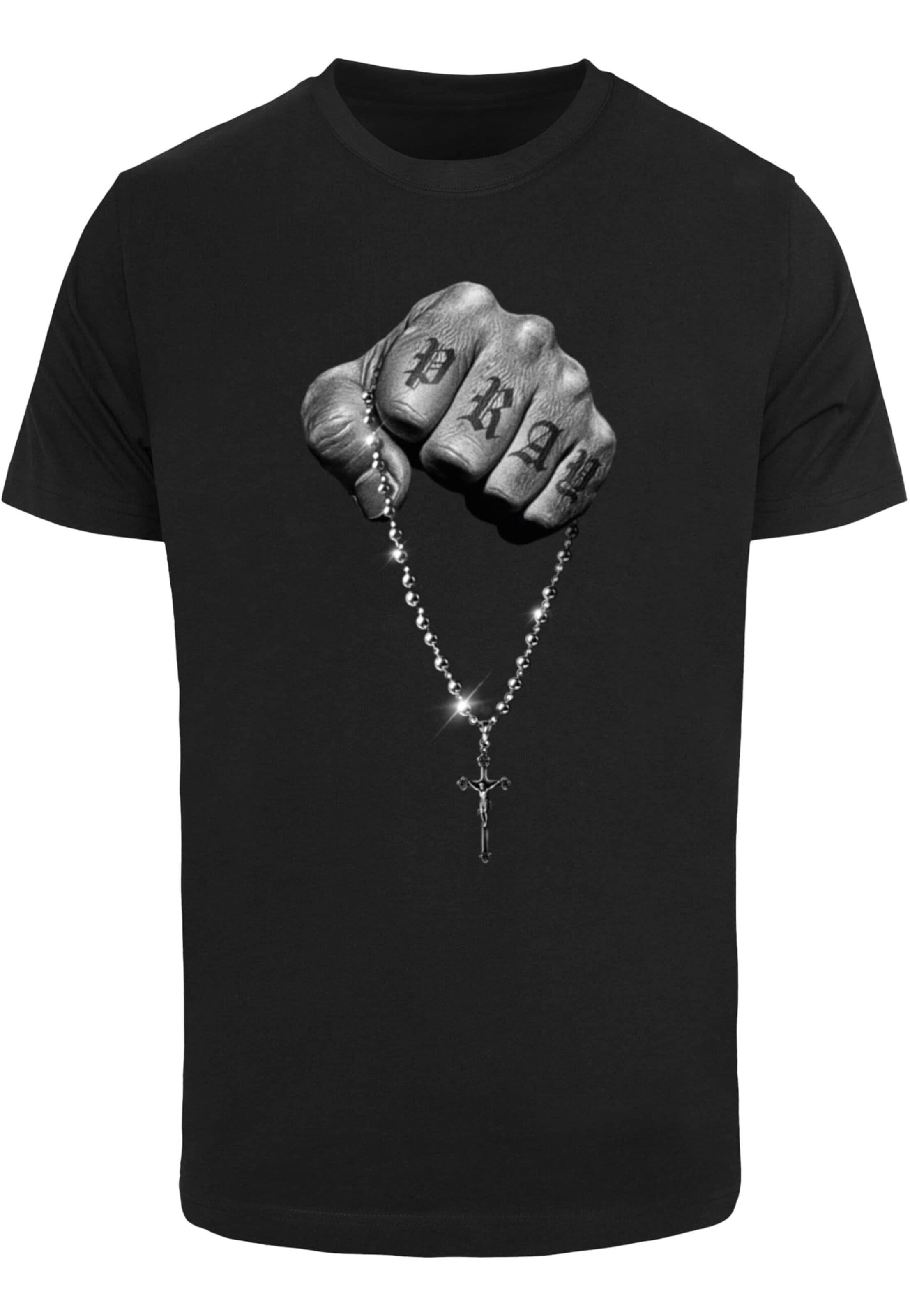 Mister Tee Tričko 'Faith Meets Strength' – černá: přední strana