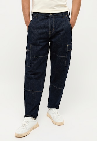 MUSTANG Loose fit Cargo Pants in Blue: front