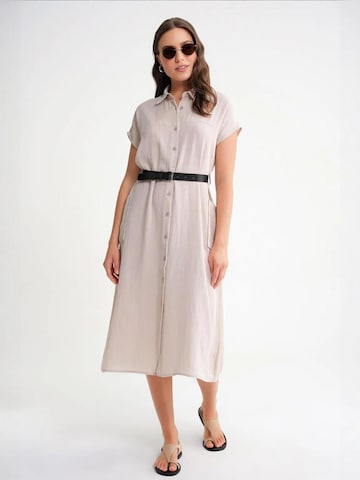 Robe-chemise MixRay en beige