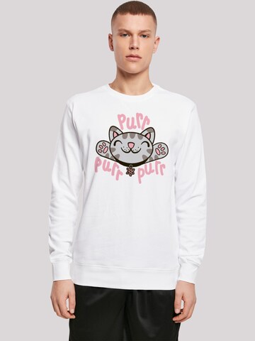 F4NT4STIC Sweatshirt 'Big Bang Theory Soft Kitty Purr' in White: front