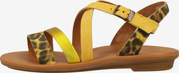 Paul Green Strap Sandals in Yellow