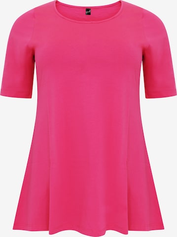 Yoek Top in Pink: front