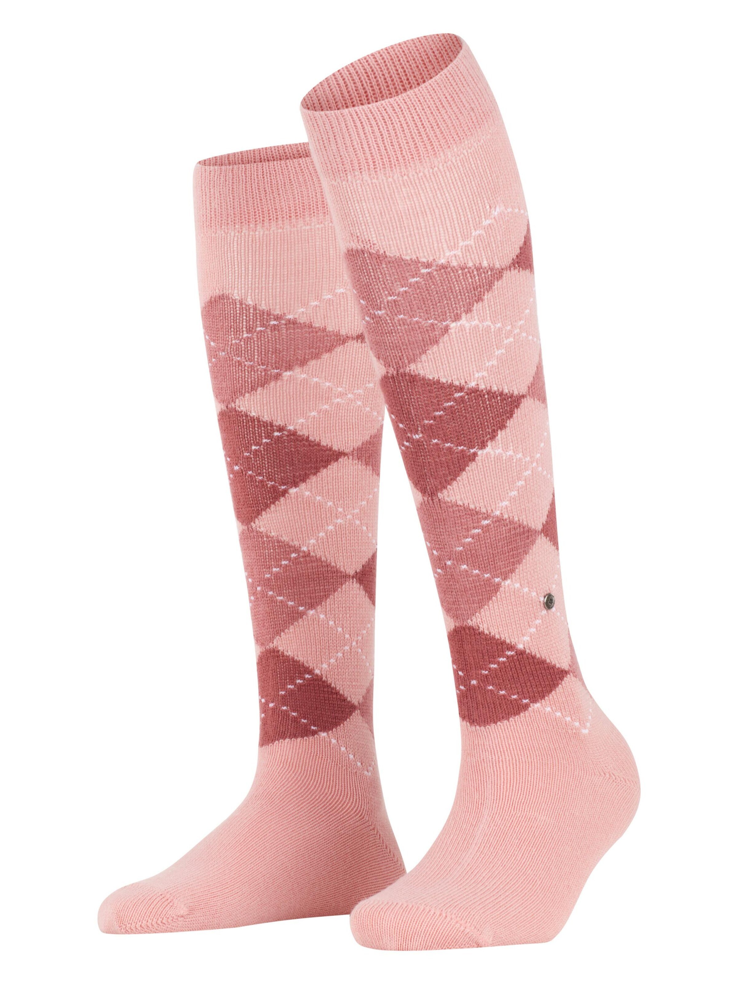 BURLINGTON Over the Knee Socks 'Whitby' in Pink: front