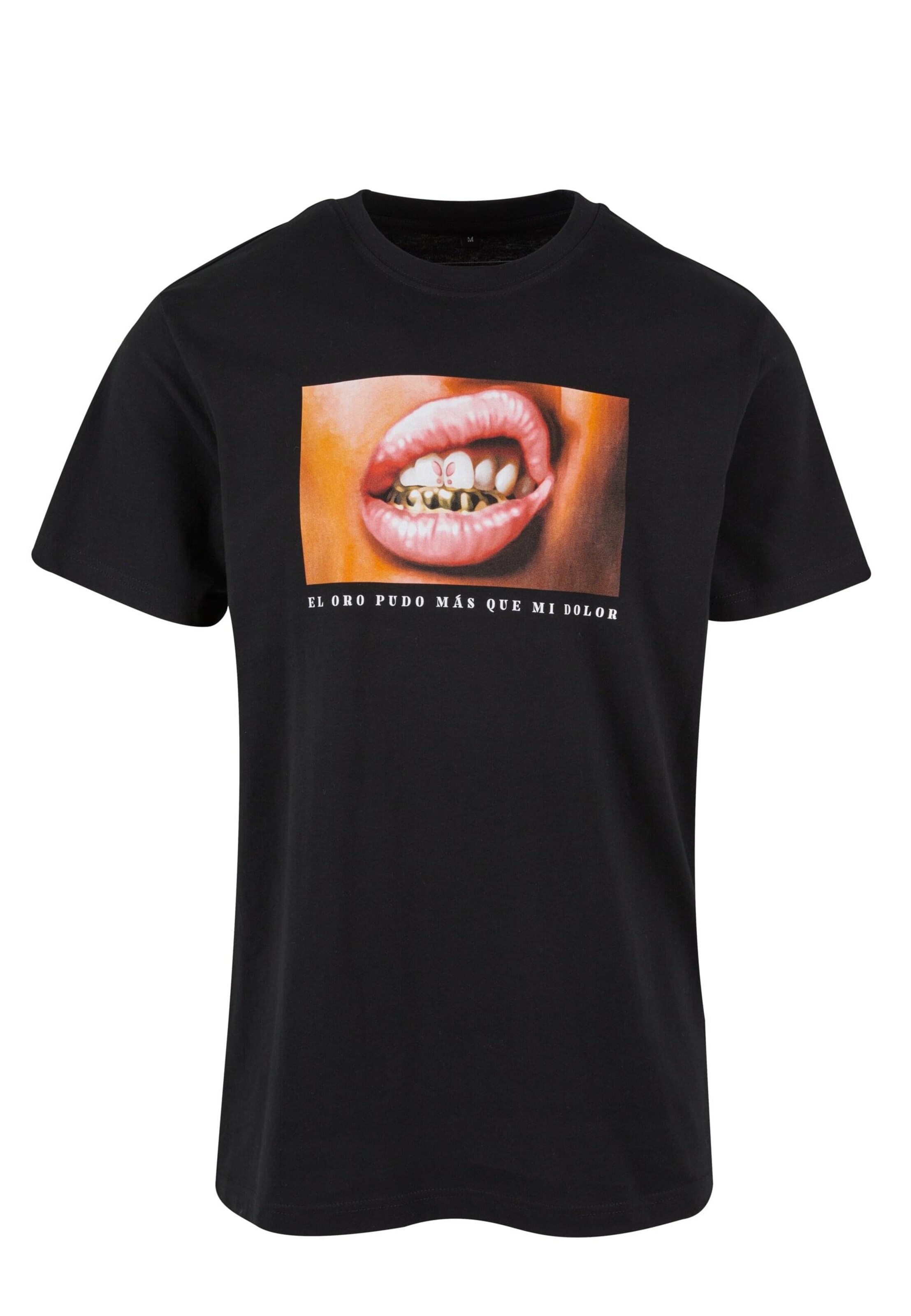 Mister Tee Shirt 'El Oro' in Zwart: voorkant