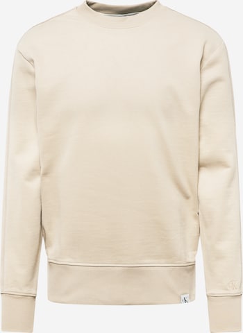 Calvin Klein Jeans Sweatshirt in Beige: predná strana