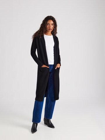 Pure Cashmere NYC Knit Cardigan in Black: front