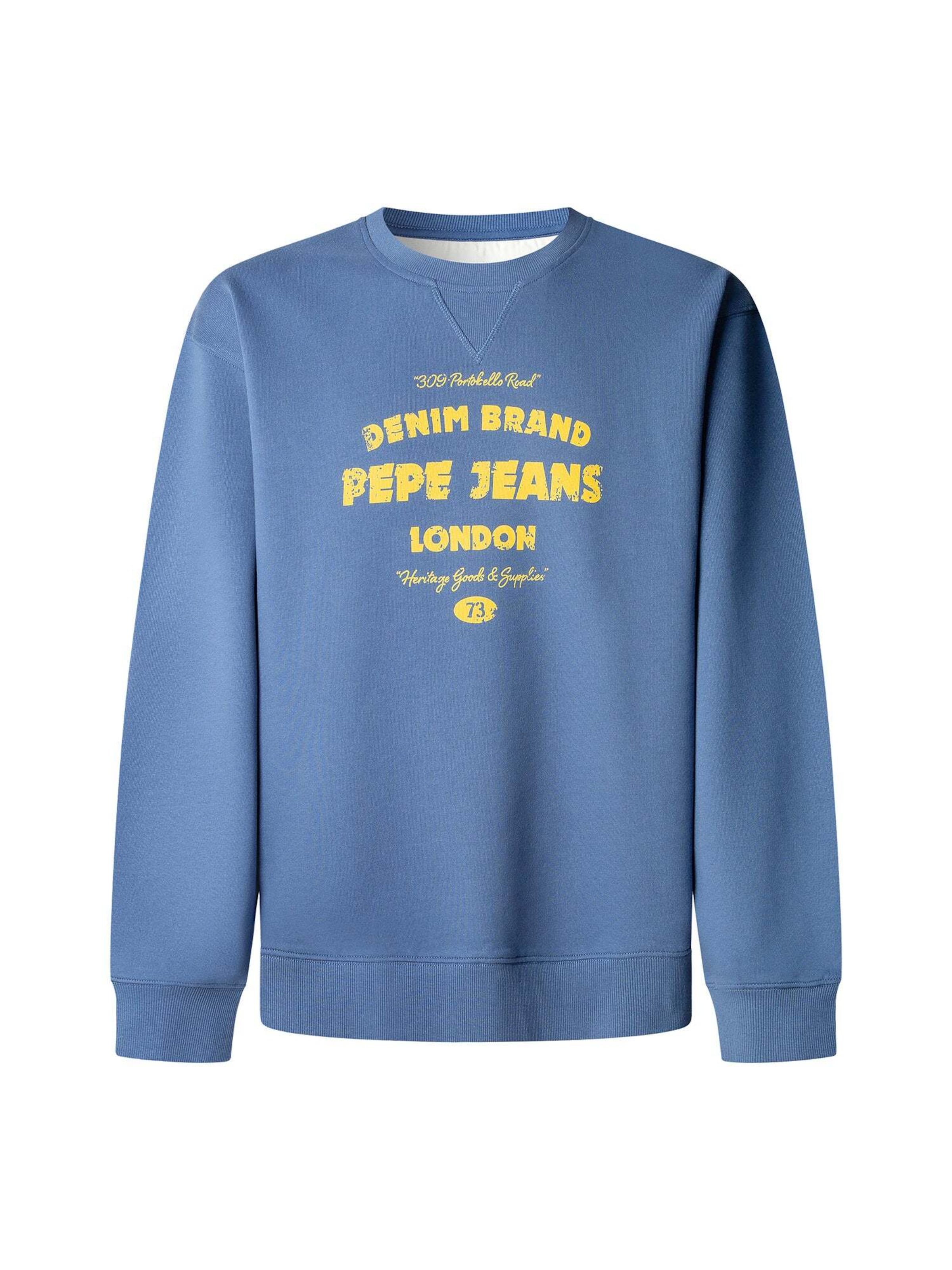 Sweat-shirt Pepe Jeans en bleu : devant