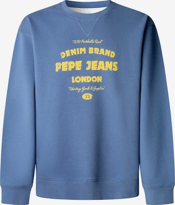Sweat-shirt Pepe Jeans en bleu : devant