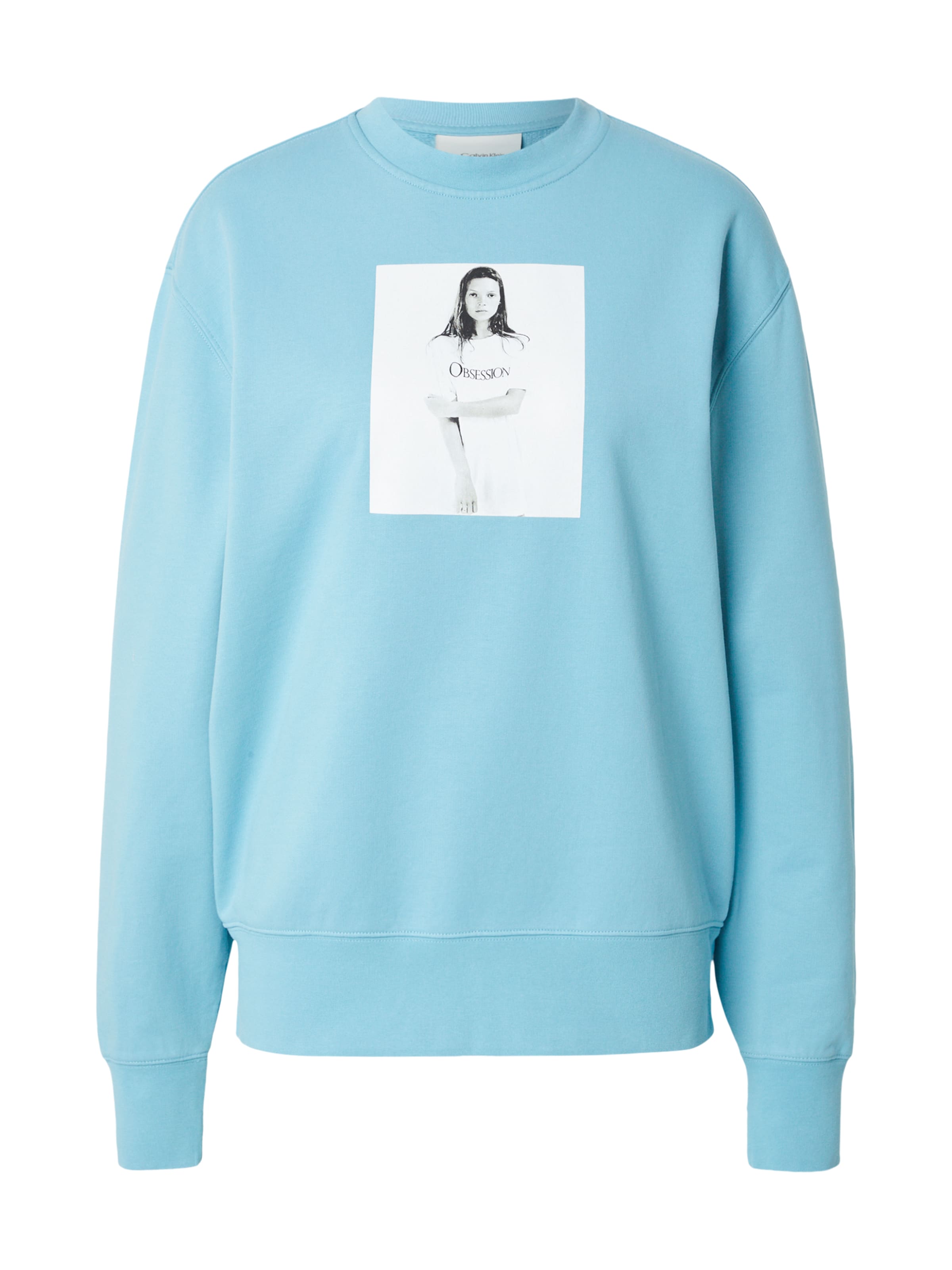 Bluză de molton 'KATE OBSESSION BOYFRIEND' de la Calvin Klein pe albastru: față