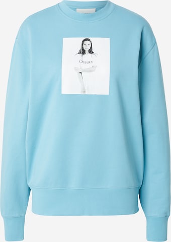 Bluză de molton 'KATE OBSESSION BOYFRIEND' de la Calvin Klein pe albastru: față