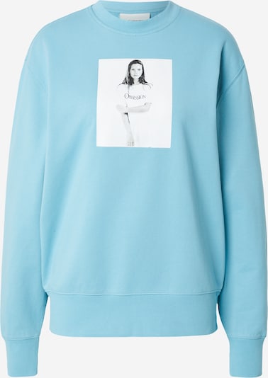 Megztinis be užsegimo 'KATE OBSESSION BOYFRIEND' iš Calvin Klein, spalva – šviesiai mėlyna / balta, Prekių apžvalga