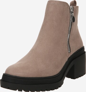 Dorothy Perkins - Botas pelo tornozelo 'Aria' em cinzento: frente