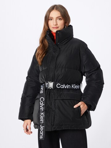 Calvin Klein Jeans Winter jacket in Black: front