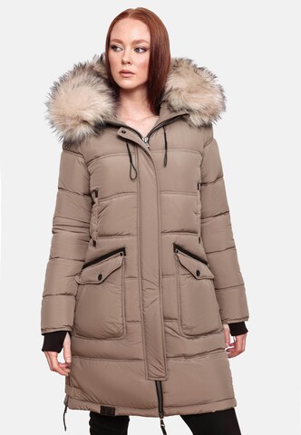 MARIKOO Winter coat 'Chaskaa' in Grey: front