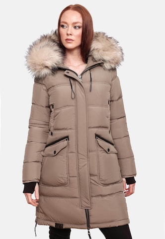 MARIKOO Χειμερινό παλτό 'Chaskaa' σε γκρι: μπροστά