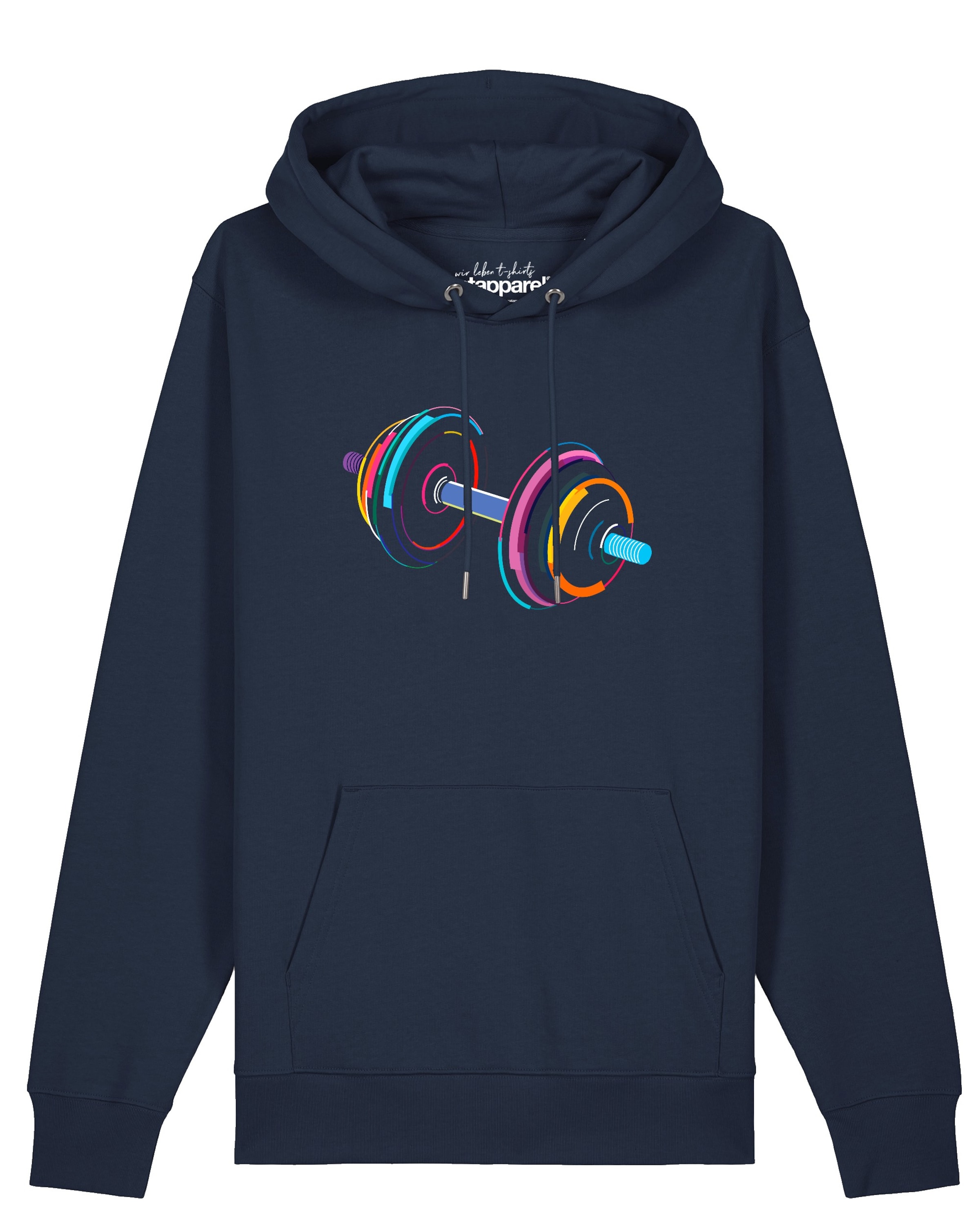 Sweat-shirt '80s Hantel' Watapparel en bleu : devant