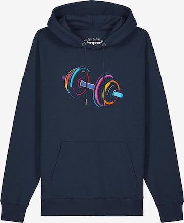 Sweat-shirt '80s Hantel' Watapparel en bleu : devant