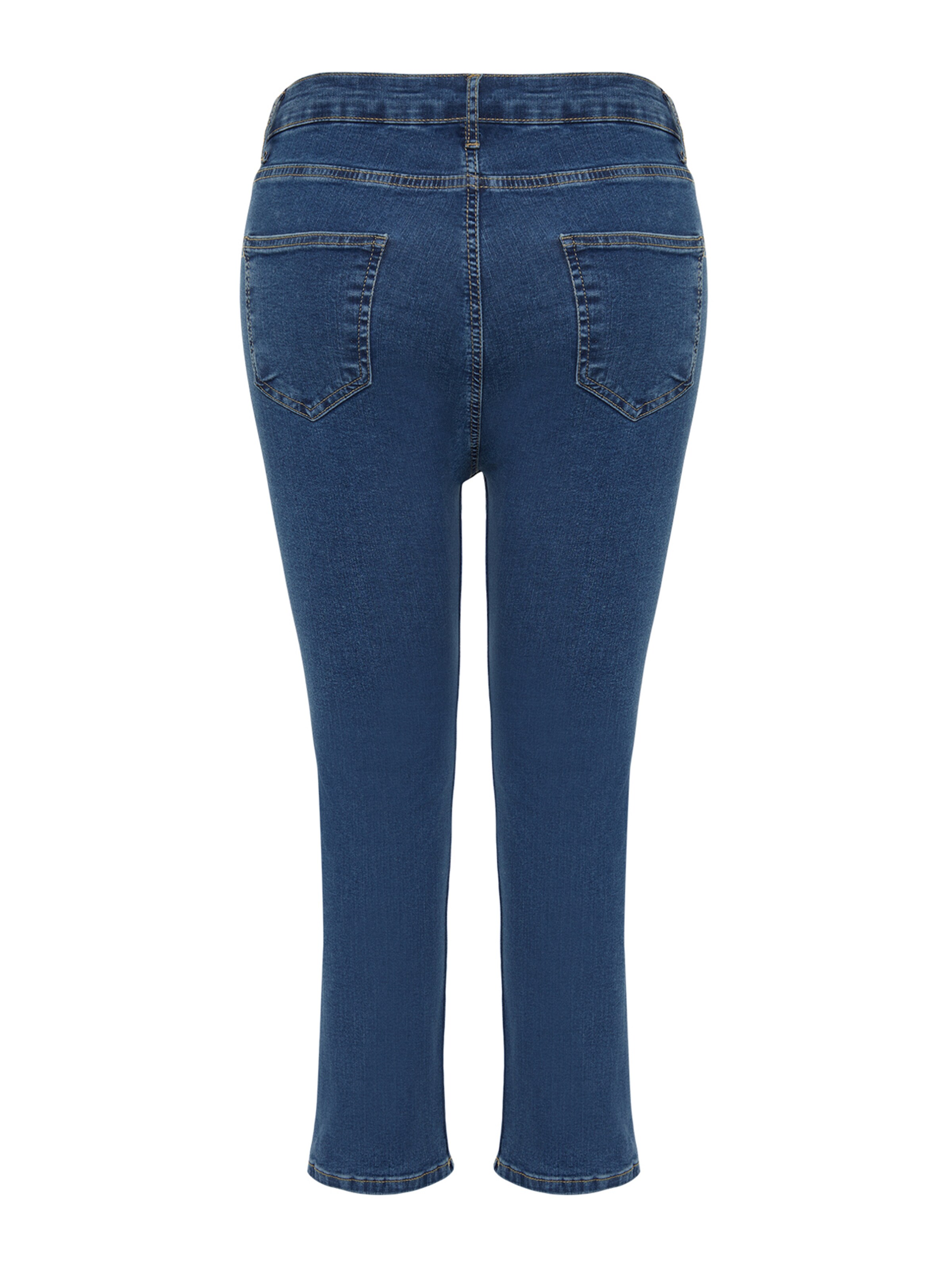 Coupe slim Jean Trendyol Curve en bleu