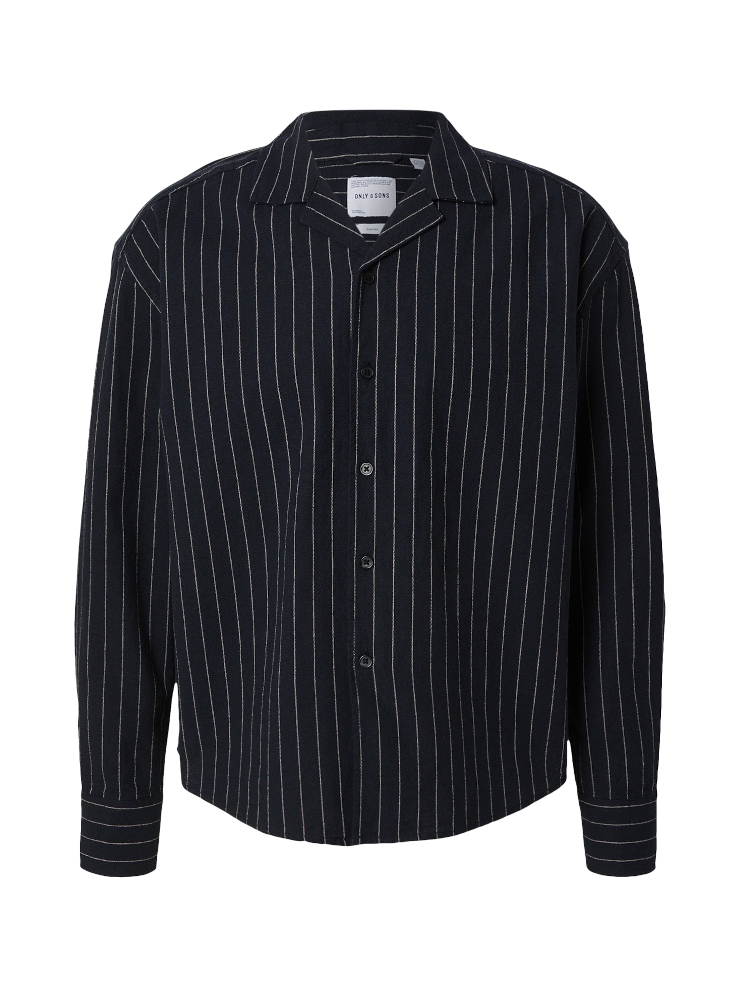 Only & Sons Comfort Fit Paita 'ONSEMILO' värissä musta: etupuoli