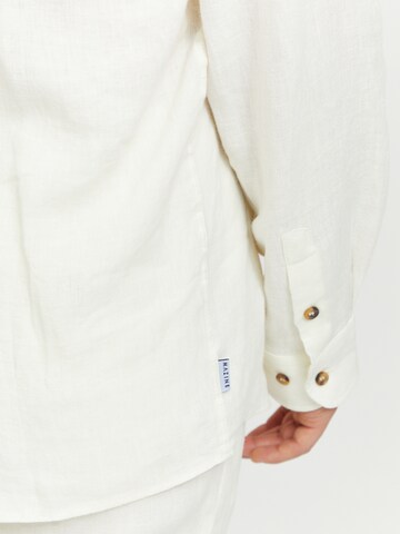 mazine Regular Fit Hemd ' Altona Linen Shirt ' in Weiß