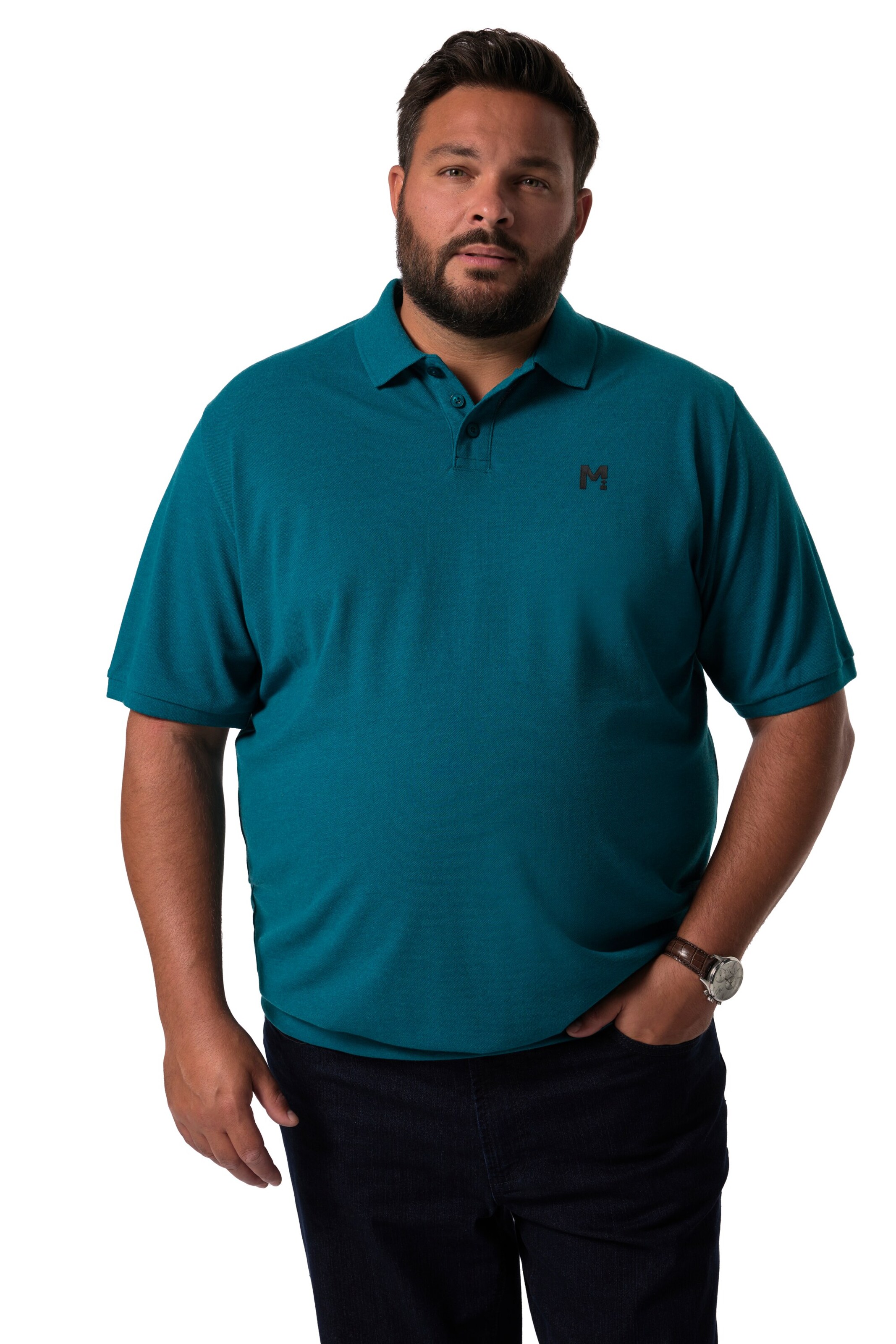 Men Plus Shirt in Blue: front