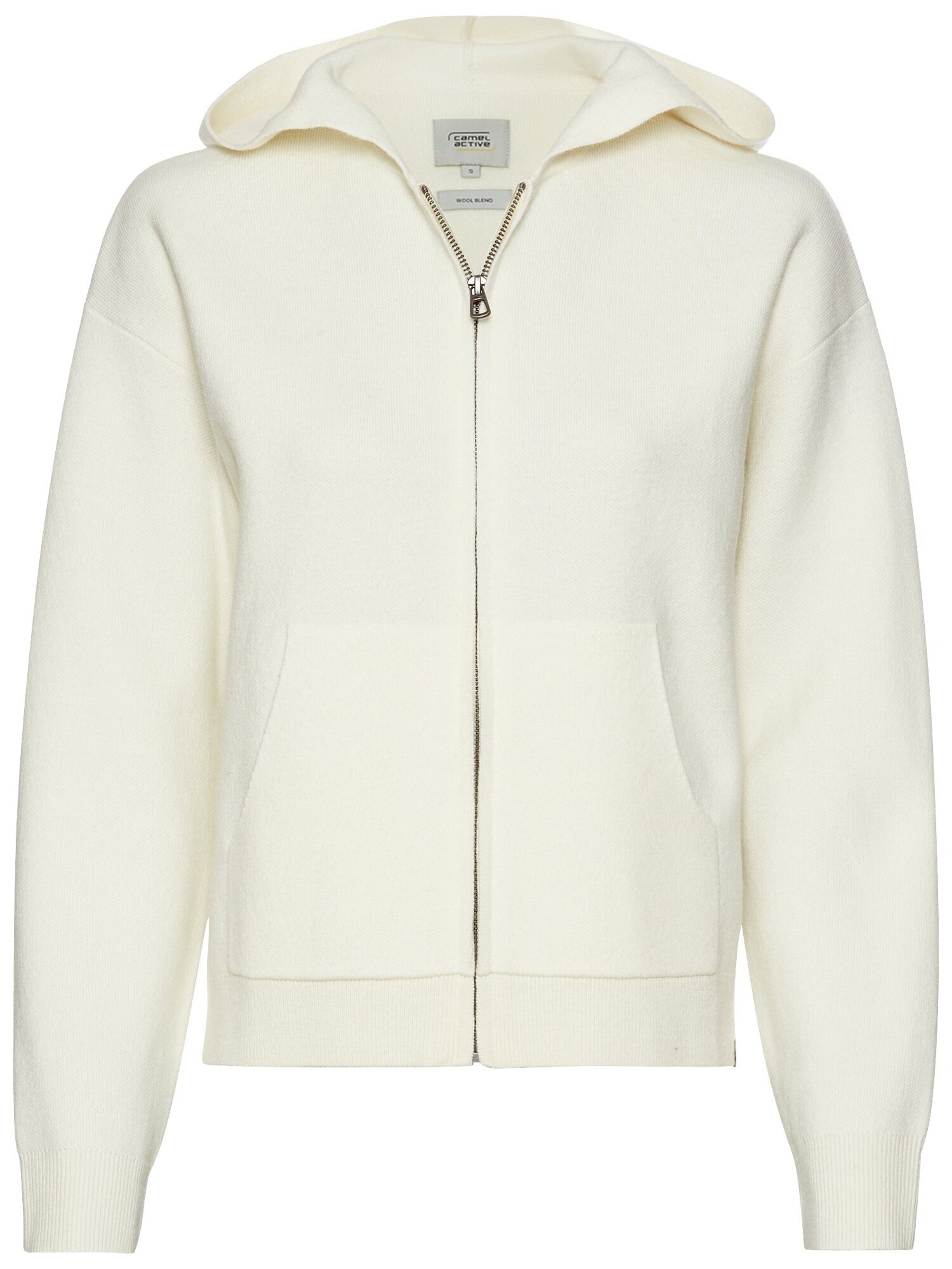 CAMEL ACTIVE Strickjacke mit Kapuze in Beige: Vorderseite