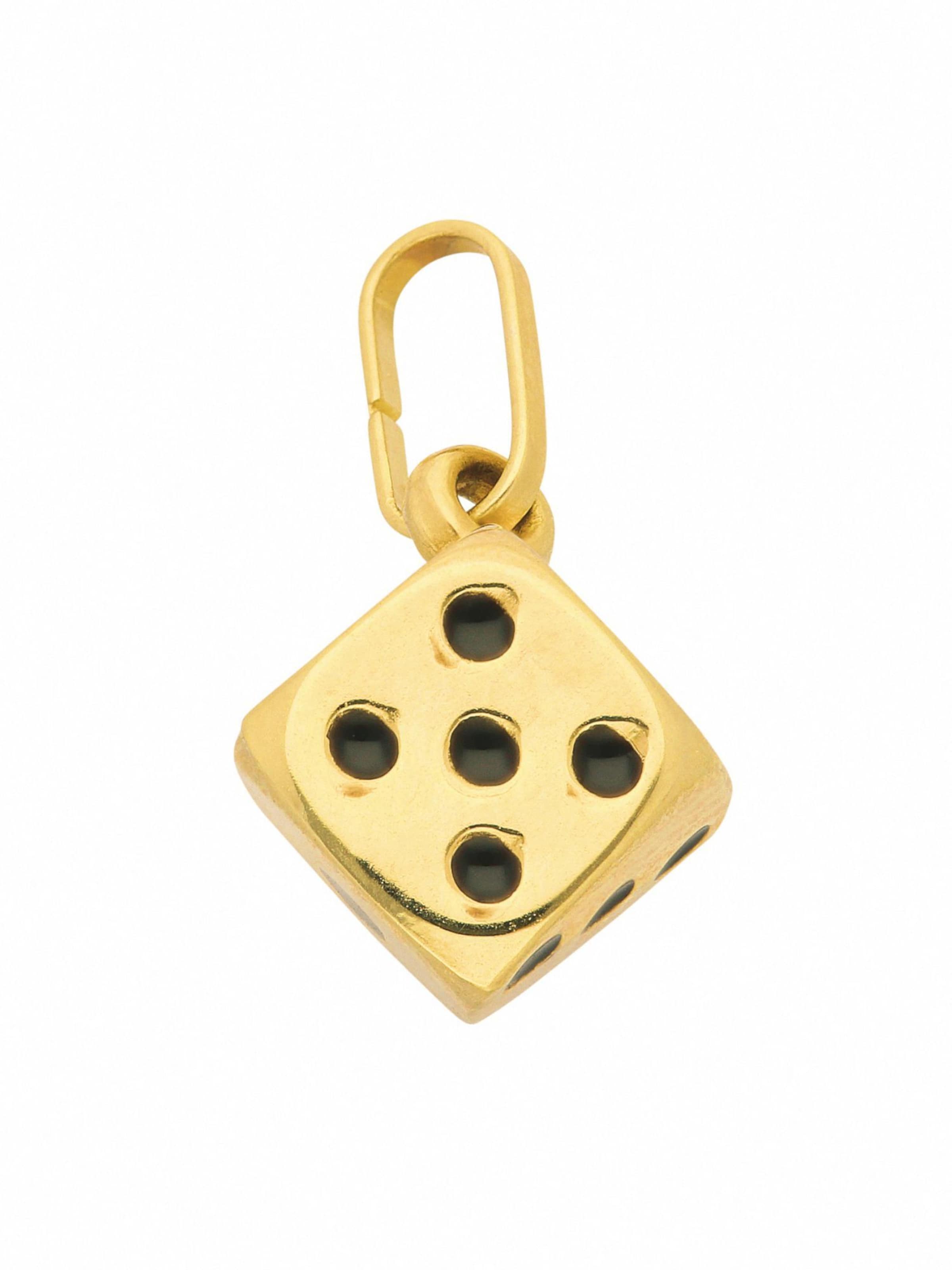 Adelia´s Pendant 'Würfel' in Gold: front