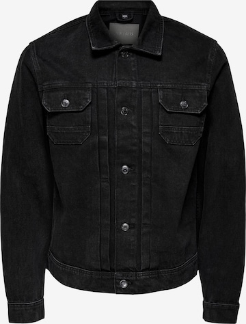 Only & Sons Between-Season Jacket 'Duke' in Black: front