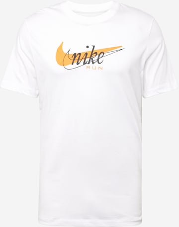 NIKE Функционална тениска в бяло: отпред